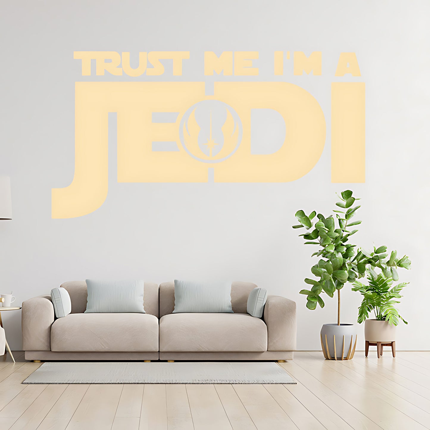 Trust Me I'm a Jedi Wall Sticker – Star Wars Jedi Order Symbol Kids Decal