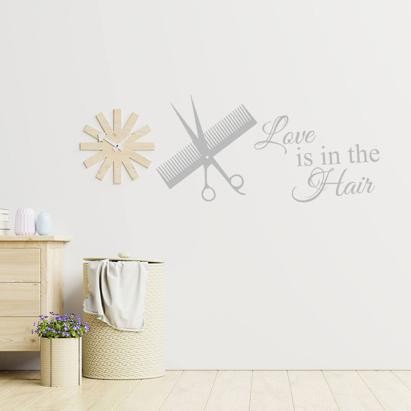 love is in the hair wall sticker