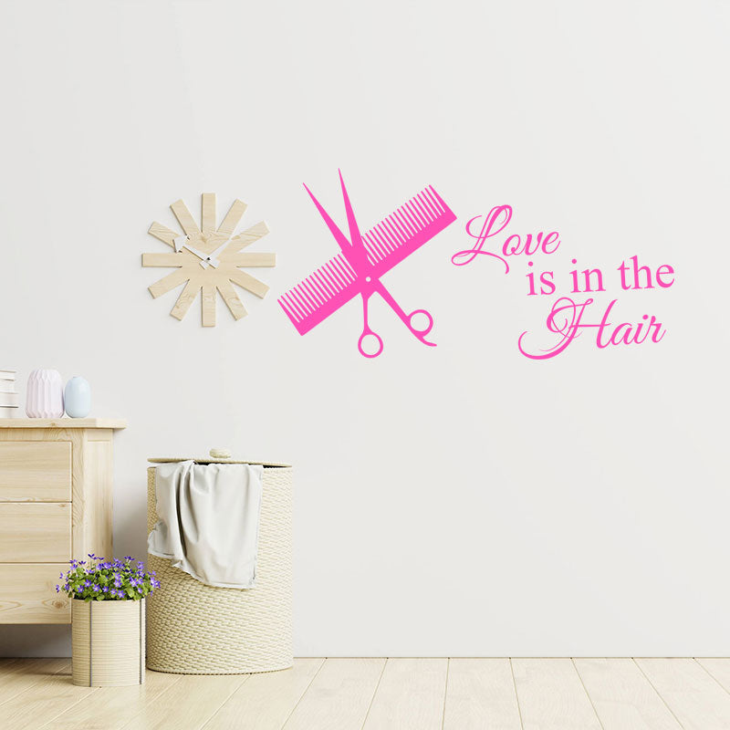 love is in the hair wall sticker