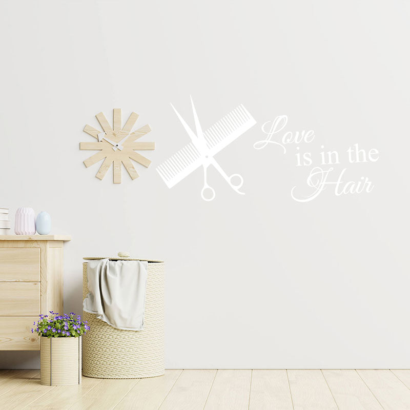love is in the hair wall sticker