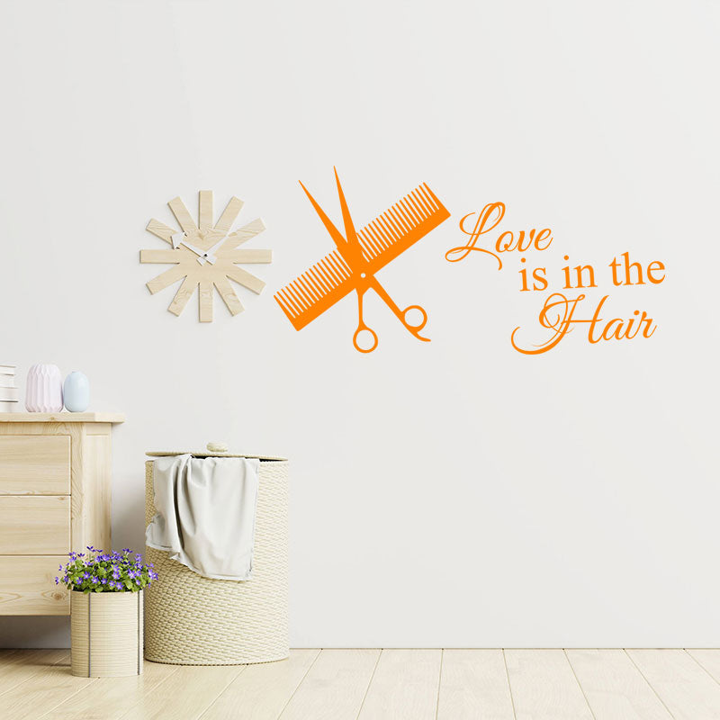 love is in the hair wall sticker