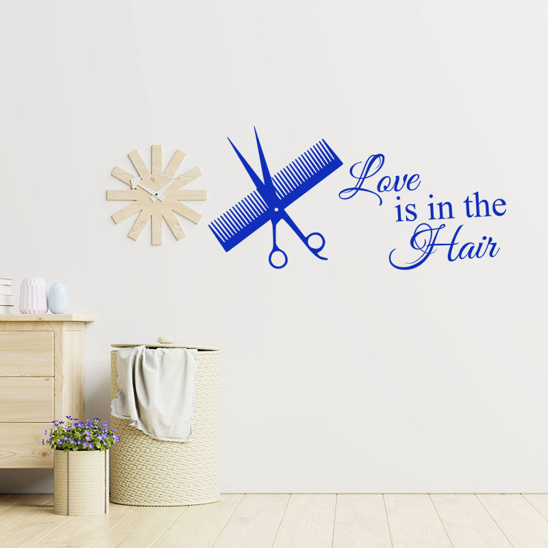 love is in the hair wall sticker