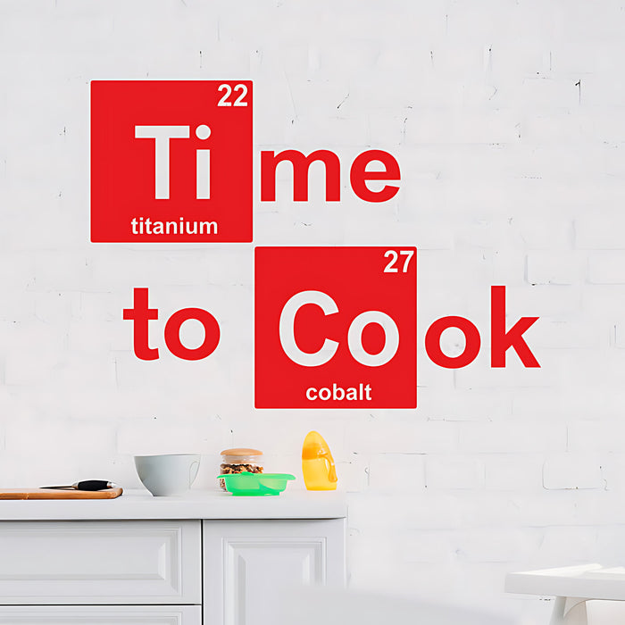 Time to Cook Wall Sticker – Breaking Bad Periodic Table Kitchen Decal