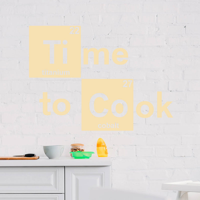 time to cook wall sticker