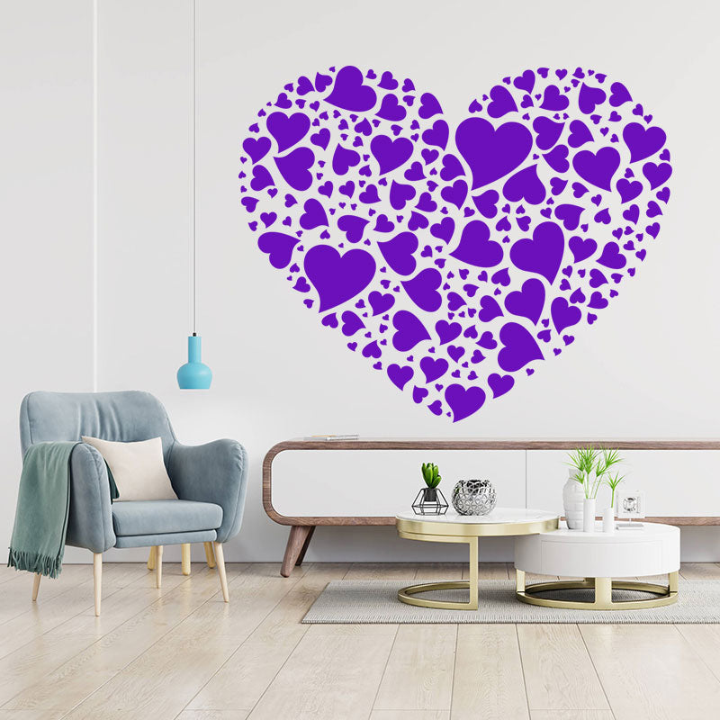 love hearts inspirational romantic touch sticker