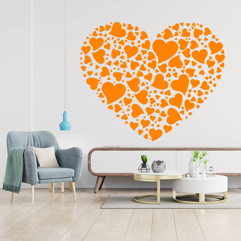 love hearts inspirational romantic touch sticker