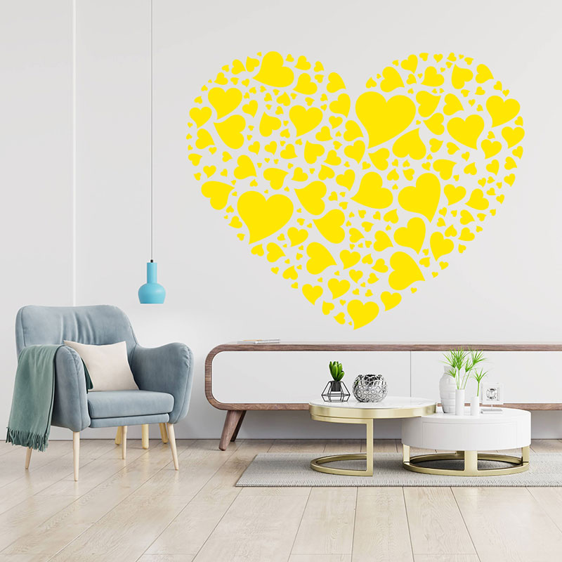 love hearts inspirational romantic touch sticker