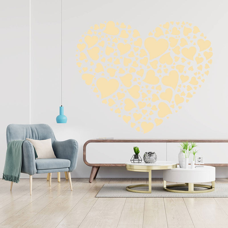 love hearts inspirational romantic touch sticker