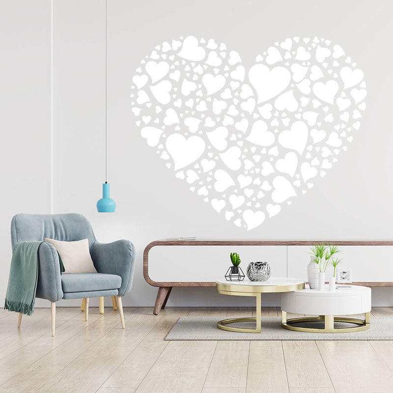 love hearts inspirational romantic touch sticker