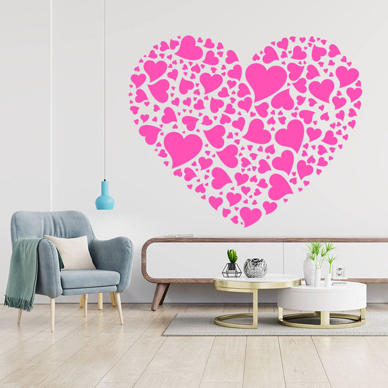 love hearts inspirational romantic touch sticker