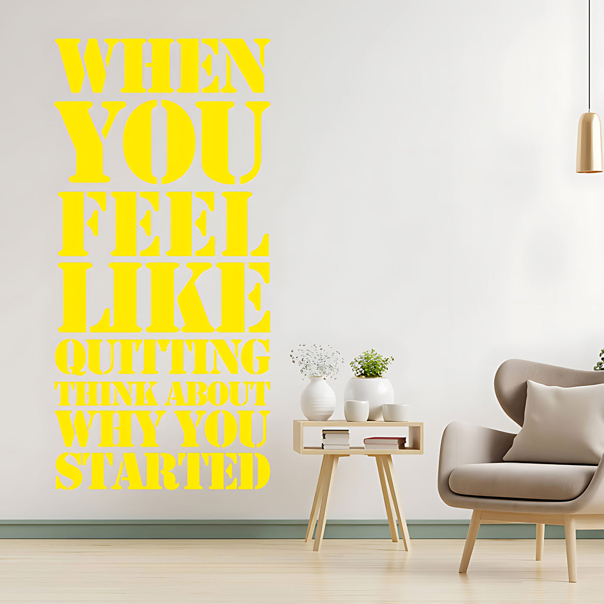 When You Feel Like Quitting Motivational Gym Wall Sticker