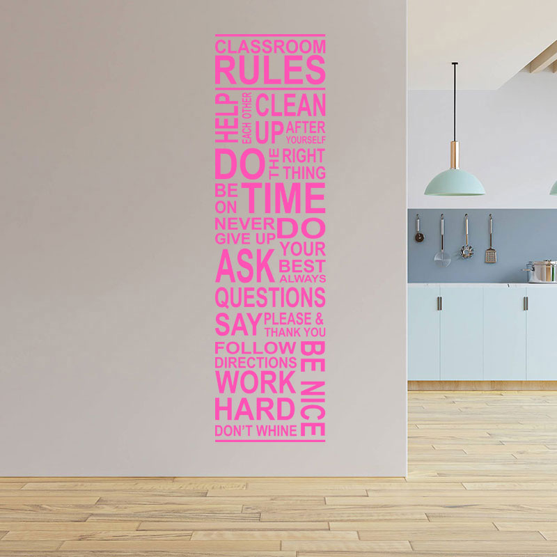 classroom rules wall sticker