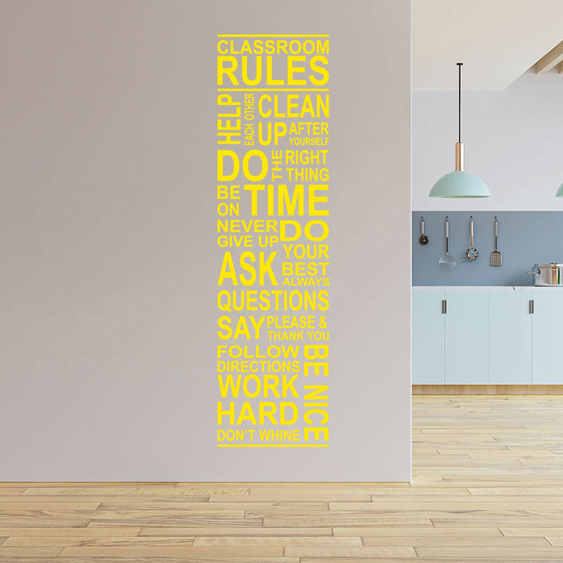 classroom rules wall sticker