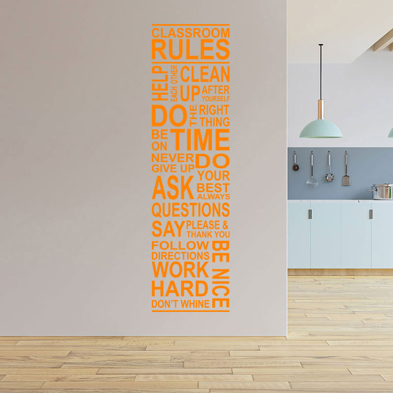 classroom rules wall sticker