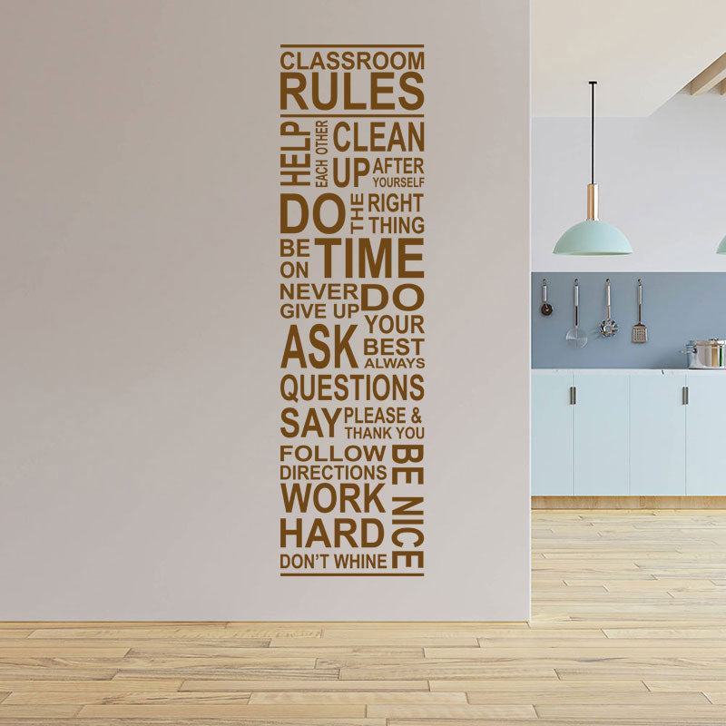 classroom rules wall sticker