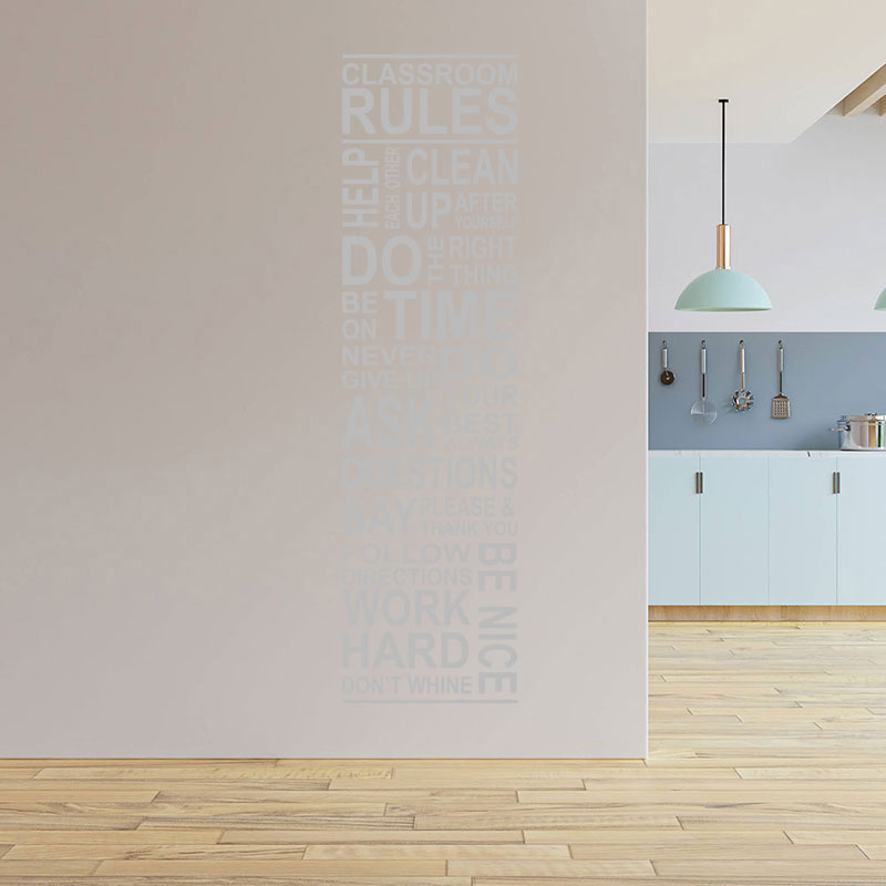 classroom rules wall sticker