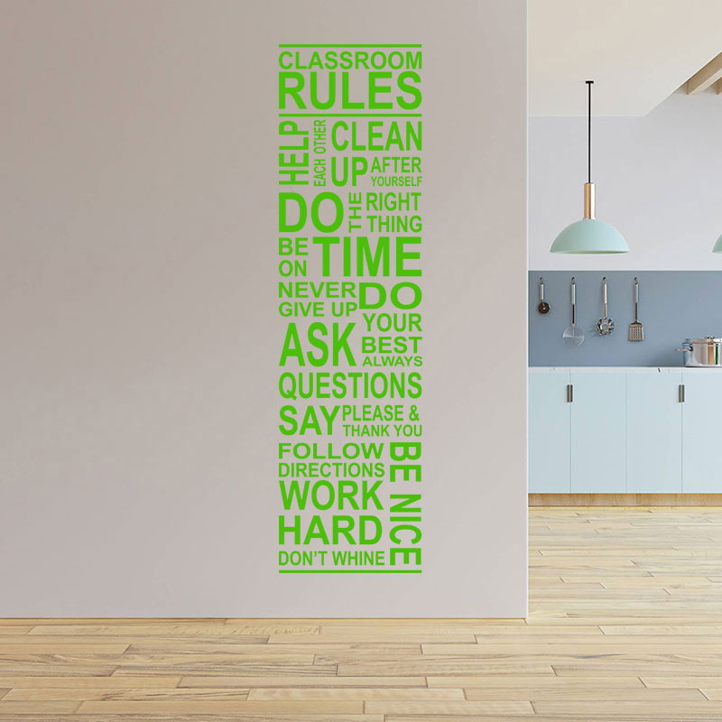classroom rules wall sticker
