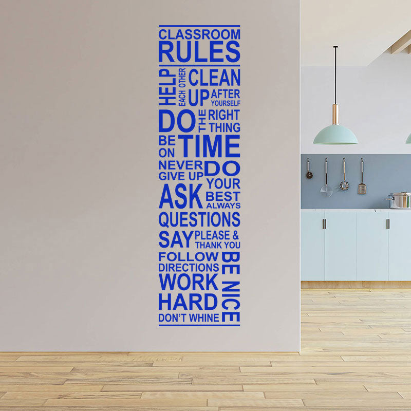 classroom rules wall sticker