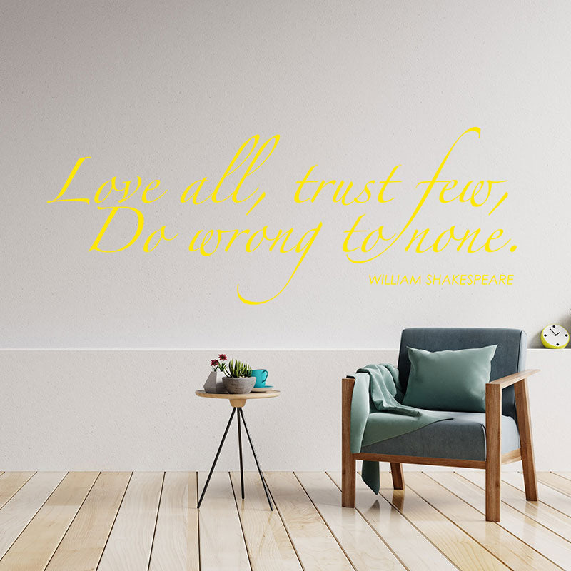 love all trust few wall sticker