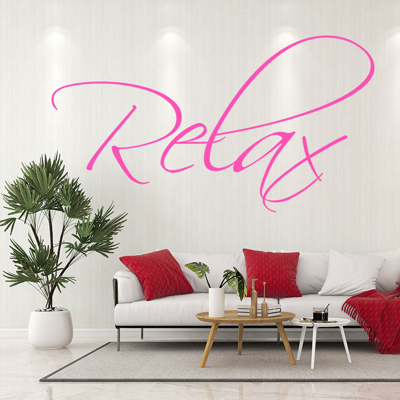 relax bathroom wall words quote sticker decor wall sticker