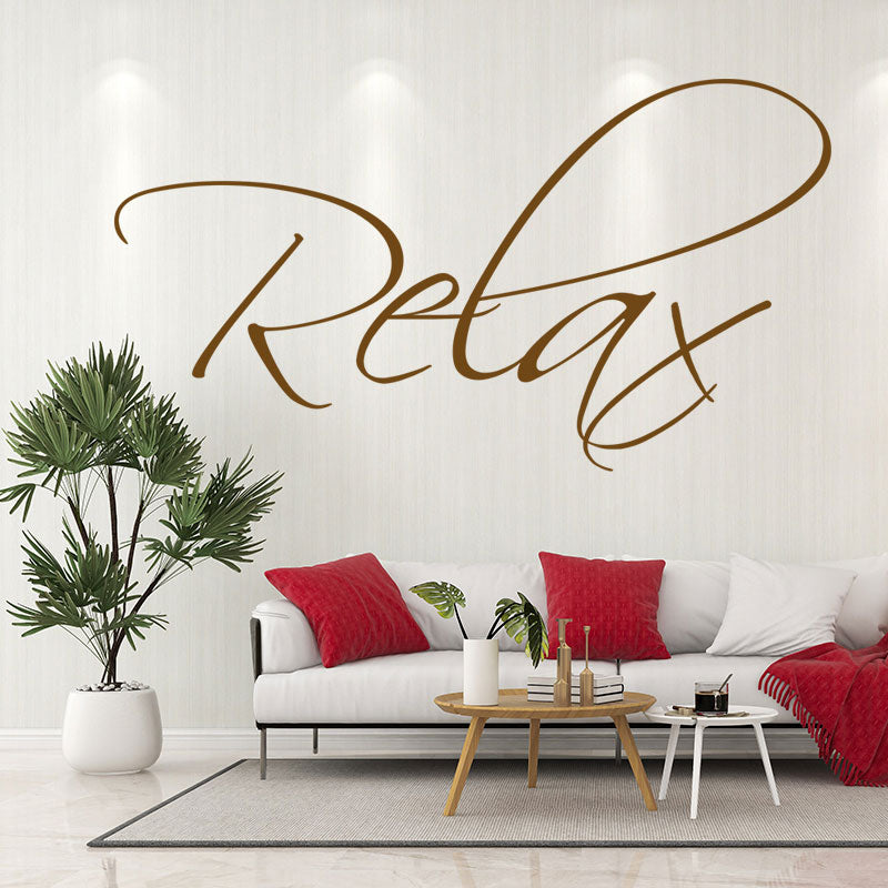 relax bathroom wall words quote sticker decor wall sticker