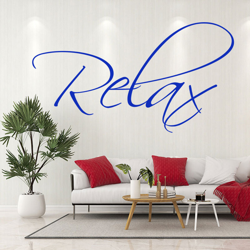 relax bathroom wall words quote sticker decor wall sticker