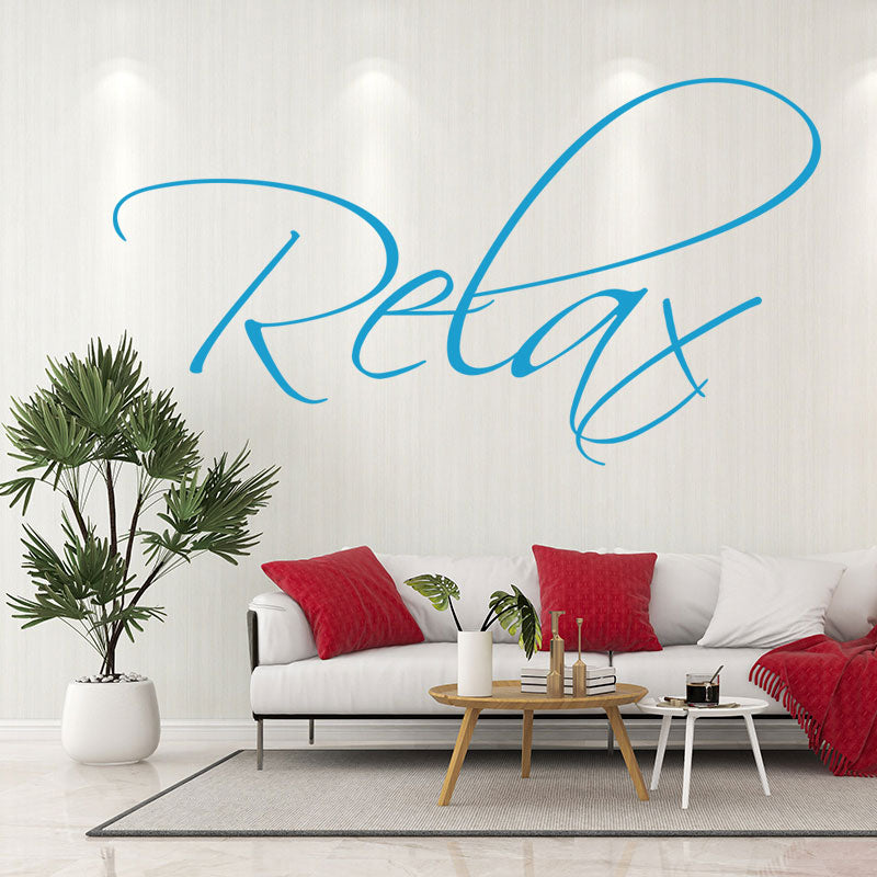 relax bathroom wall words quote sticker decor wall sticker