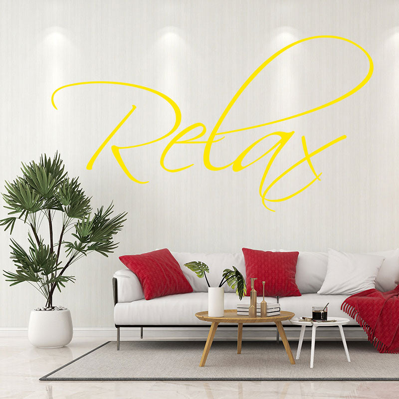 relax bathroom wall words quote sticker decor wall sticker