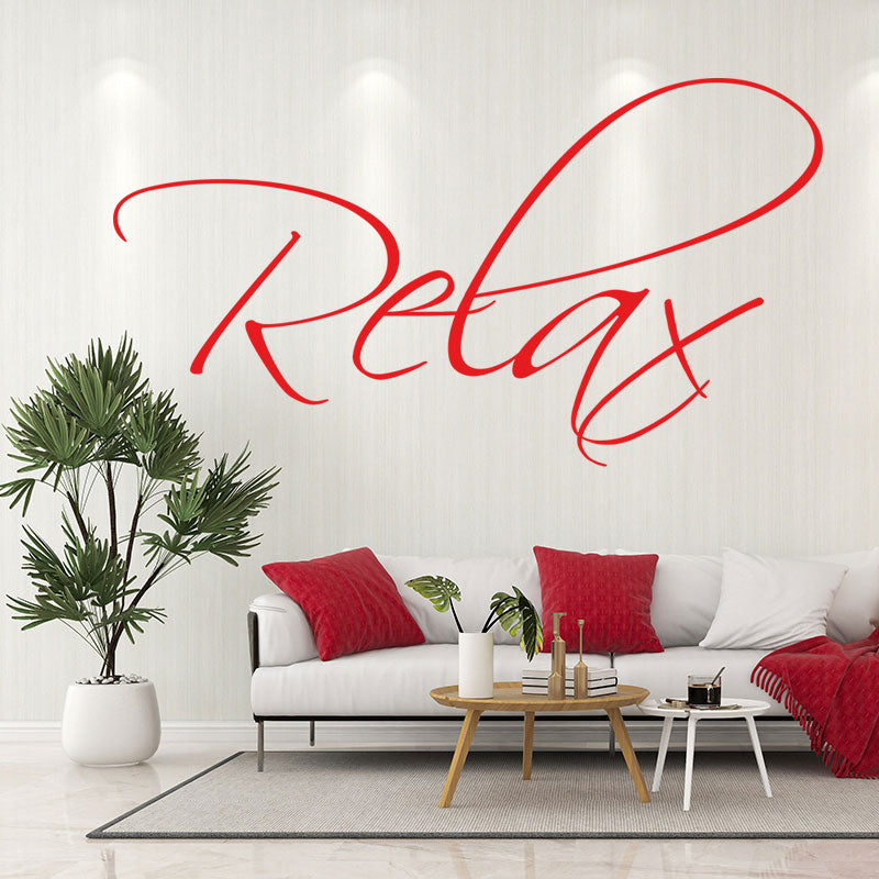 relax bathroom wall words quote sticker decor wall sticker