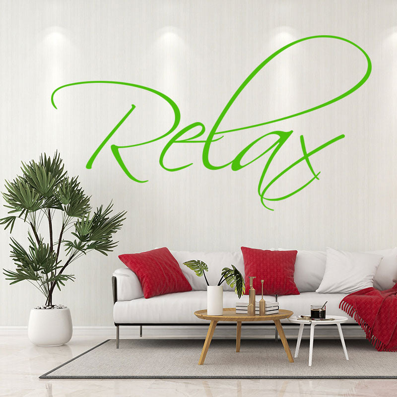 relax bathroom wall words quote sticker decor wall sticker