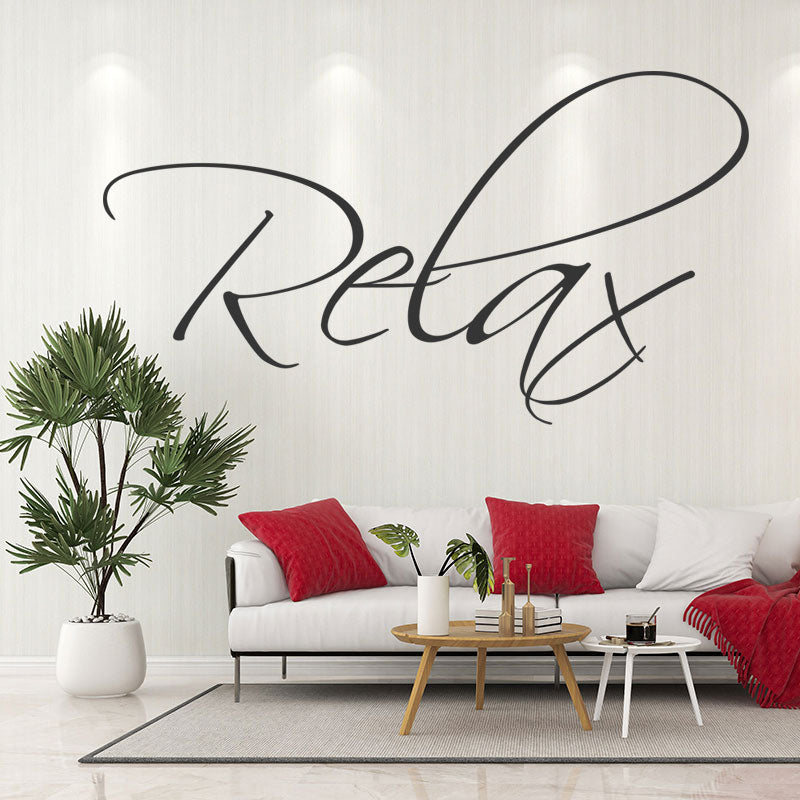 relax bathroom wall words quote sticker decor wall sticker