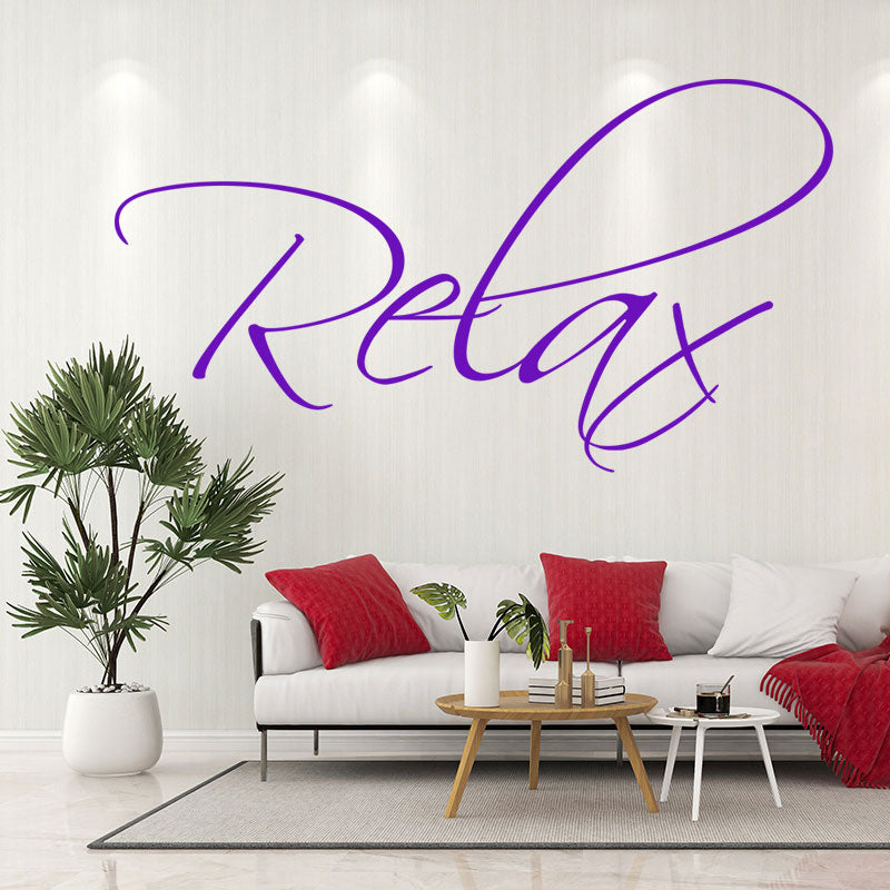 relax bathroom wall words quote sticker decor wall sticker