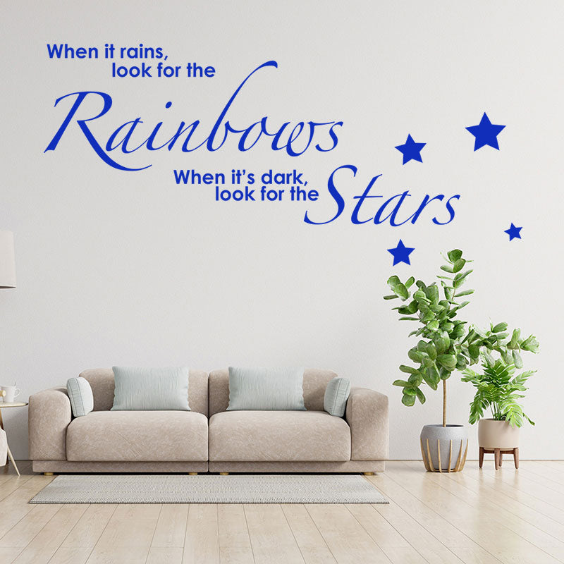 rainbows stars kids inspirational wall sticker