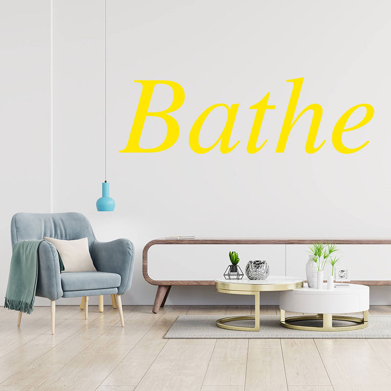bathe bathroom wall words quote sticker decor wall sticker