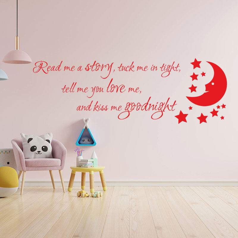 nursery read me a story wall sticker