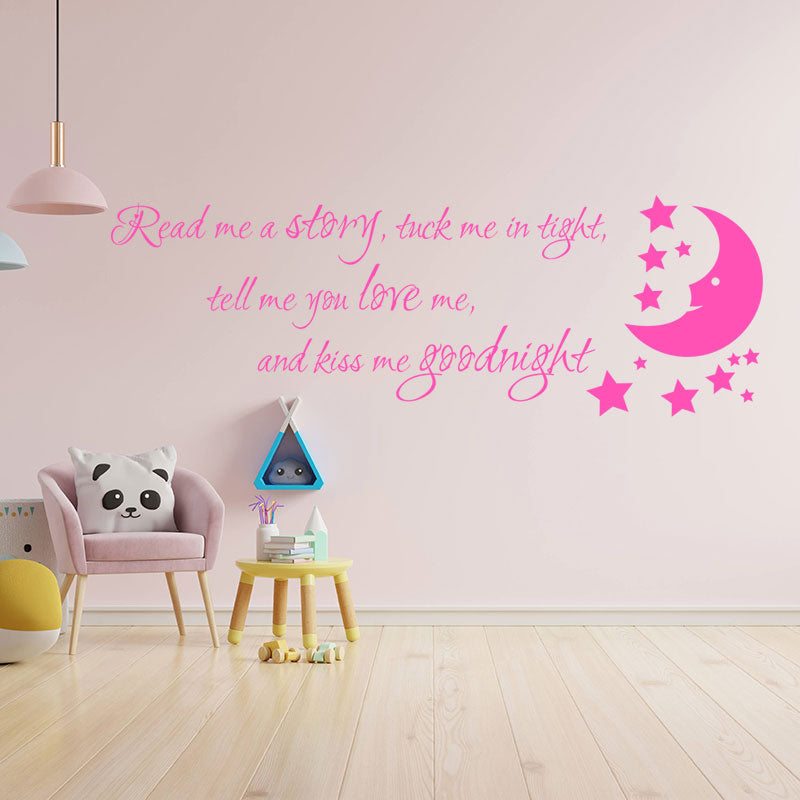 nursery read me a story wall sticker