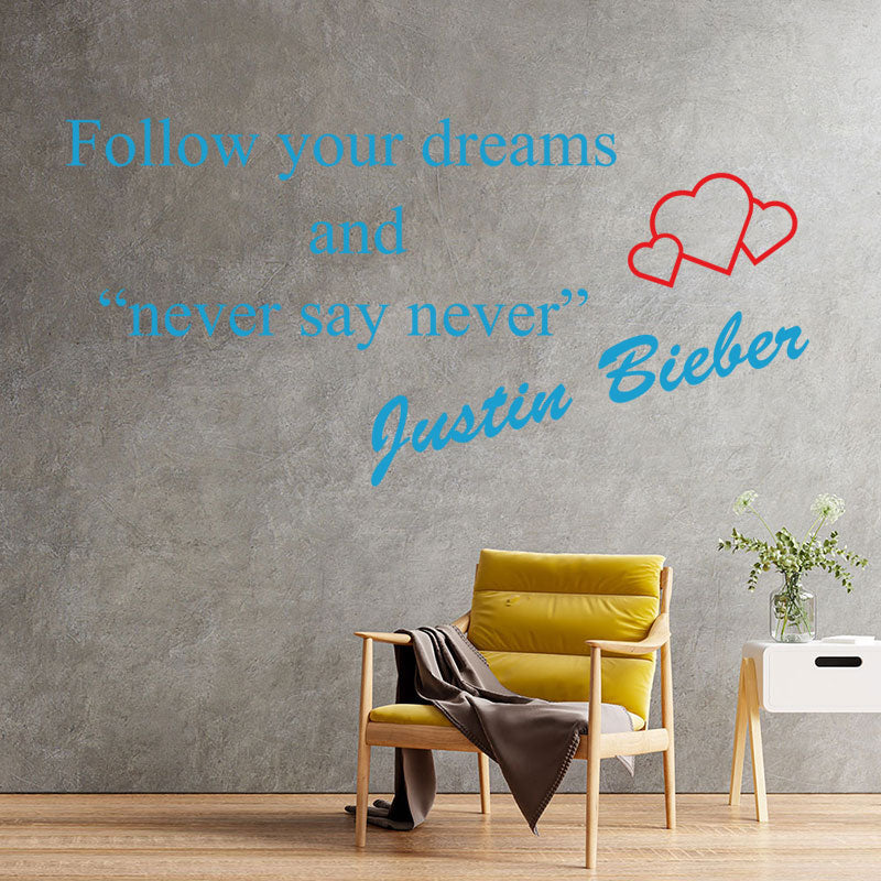 justin bieber wall sticker