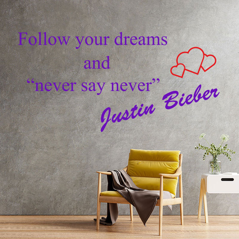 justin bieber wall sticker