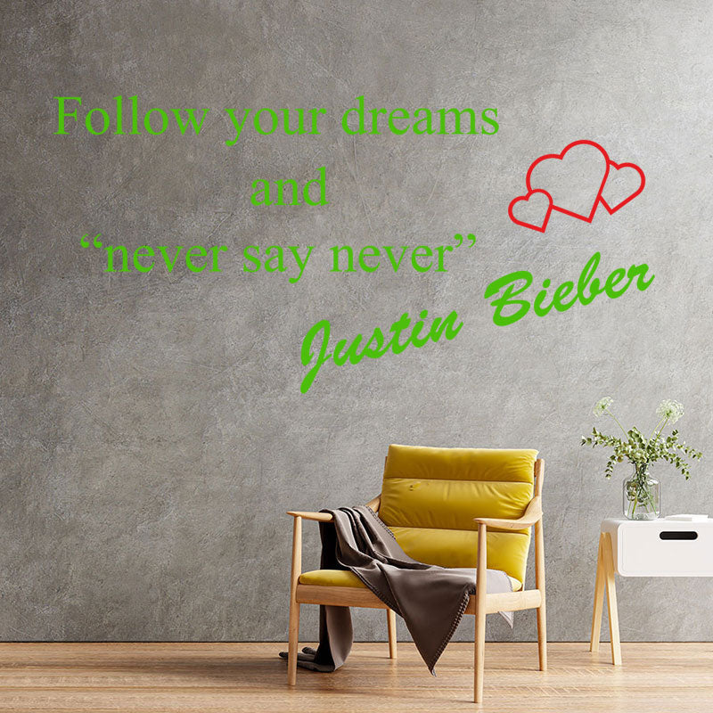 justin bieber wall sticker