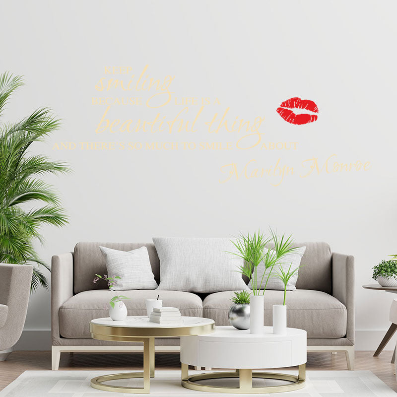 marilyn monroe inspirational wall sticker