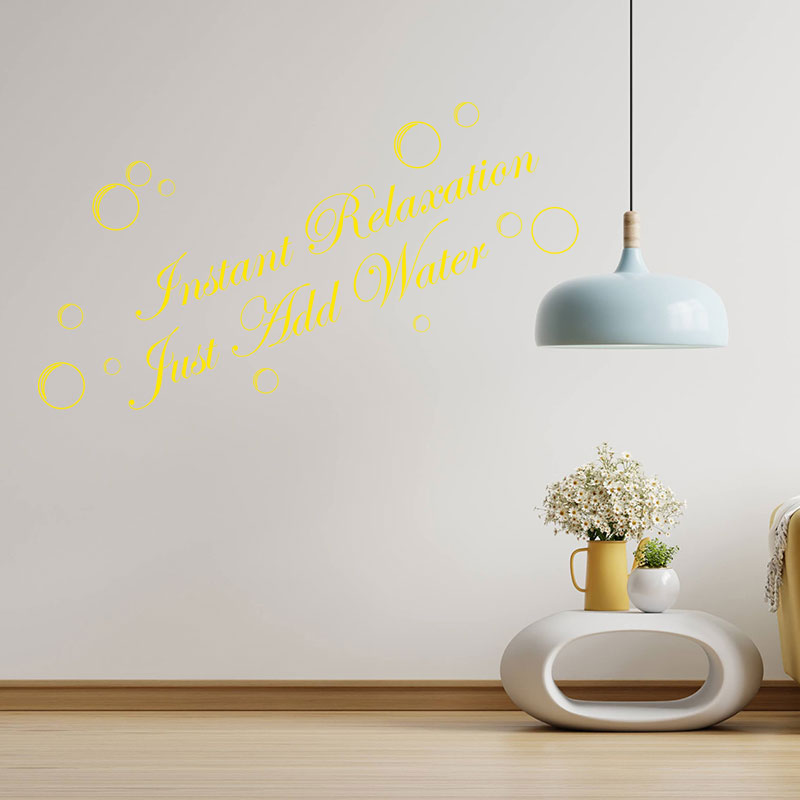 instant relaxation just add water bathroom wall sticker