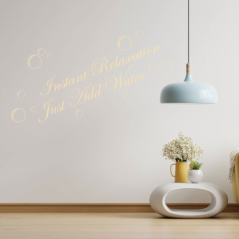 instant relaxation just add water bathroom wall sticker