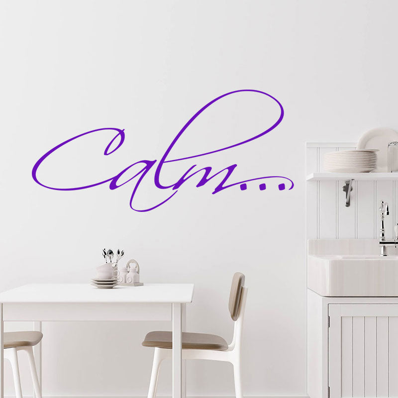 calm bathroom vinyl wall sticker
