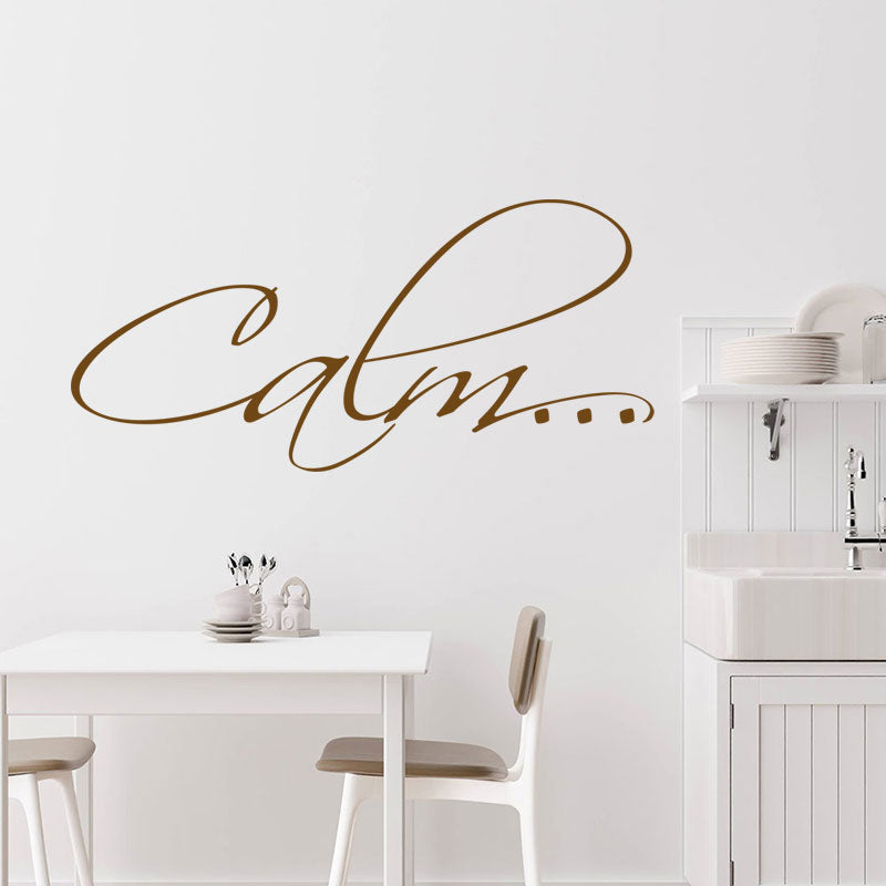 calm bathroom vinyl wall sticker