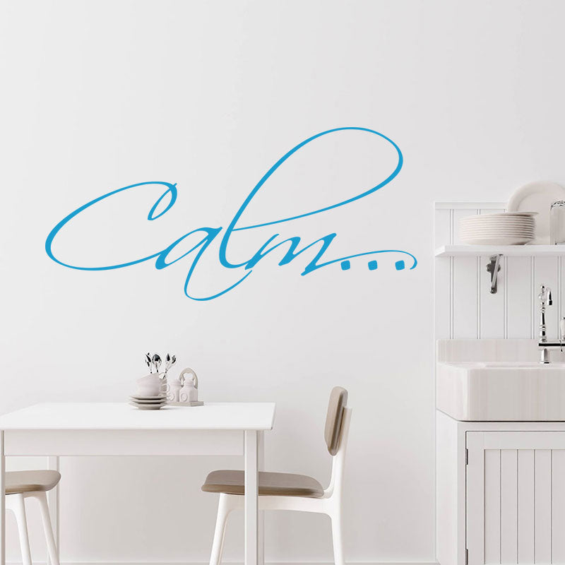 calm bathroom vinyl wall sticker