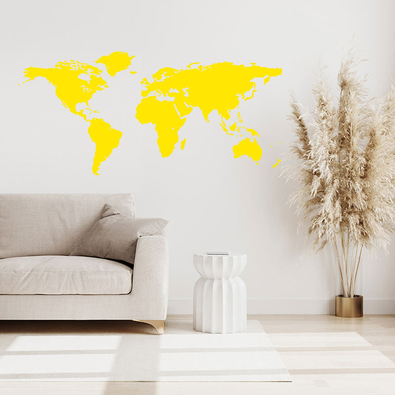 map of world decal decorative mural