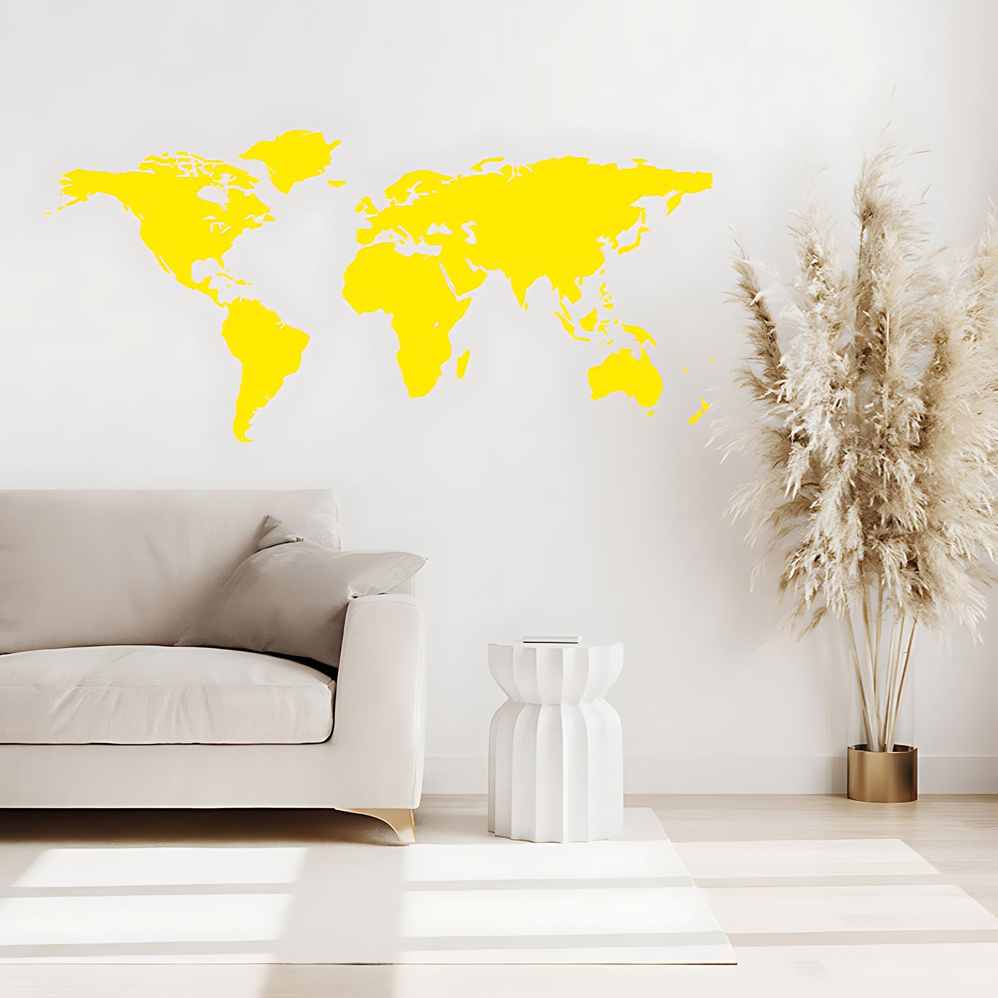 World Map Wall Sticker - Vinyl Decal for Home Office