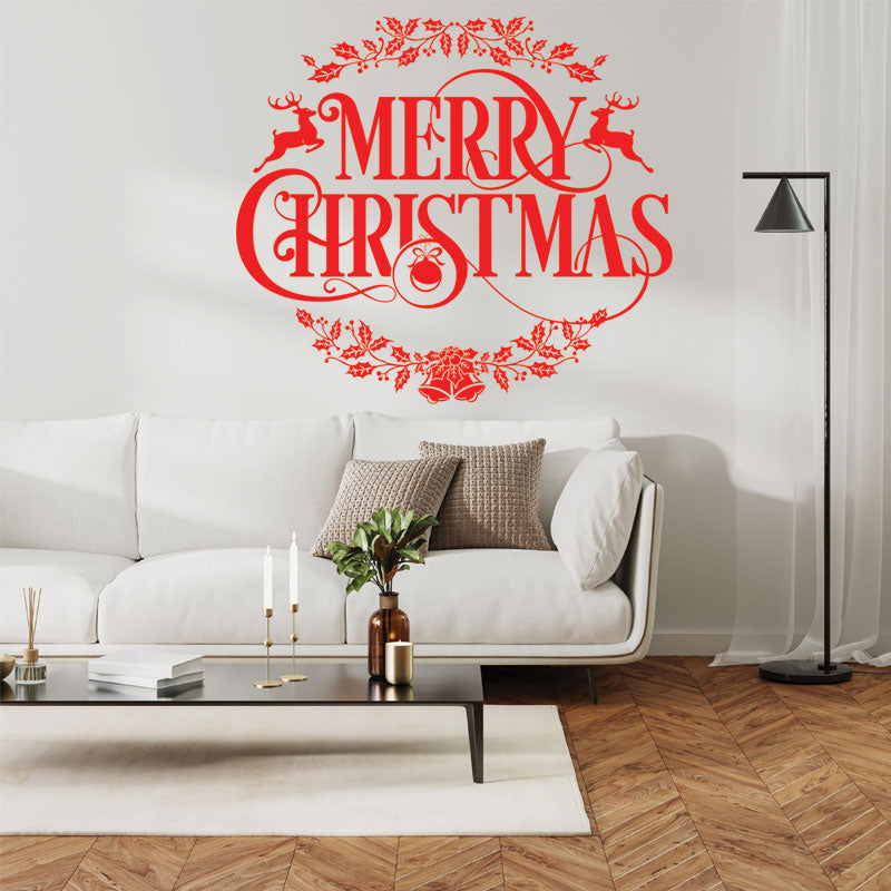 merry christmas stickers shop xmas sign