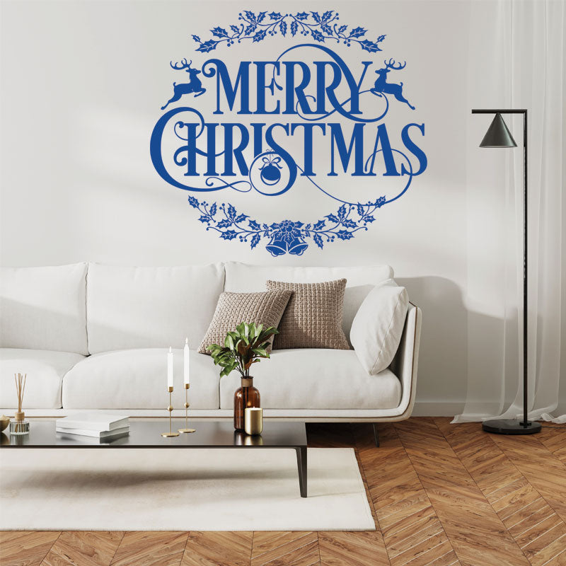merry christmas stickers shop xmas sign
