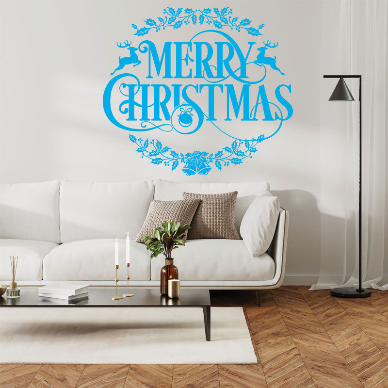 merry christmas stickers shop xmas sign